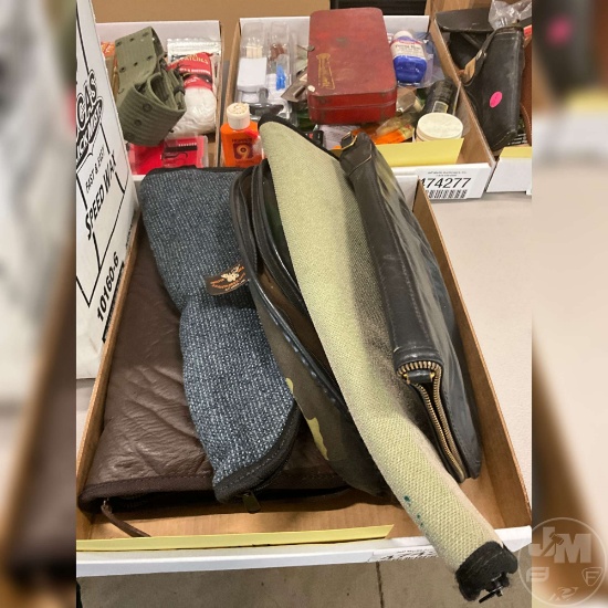 FLAT OF PISTOL CASES (5)