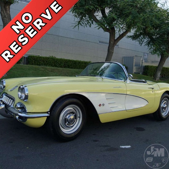 1958 CHEVROLET  CORVETTE BIG BRAKE FUELIE VIN: J58S104779 CONVERTIBLE