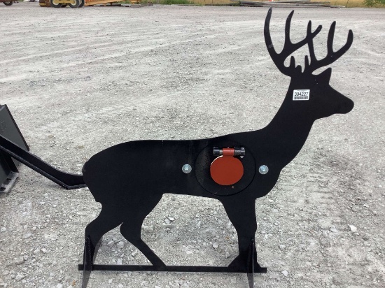 3/8" AR500 DEER TREE SHOOTING TARGET W/ HEART FLAPPER
