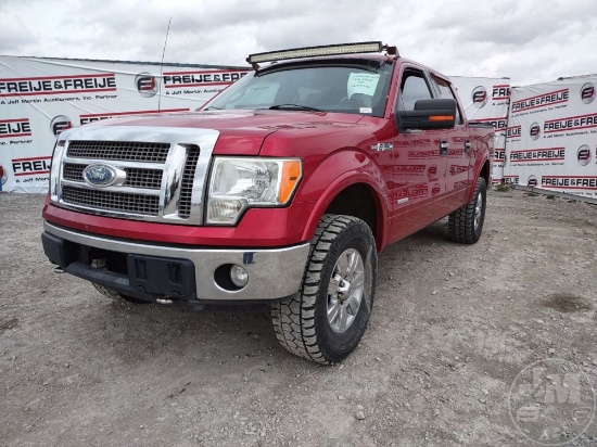 2012 FORD F-150 XLT CREW CAB 4X4 PICKUP VIN: 1FTFW1ET0CFA31526