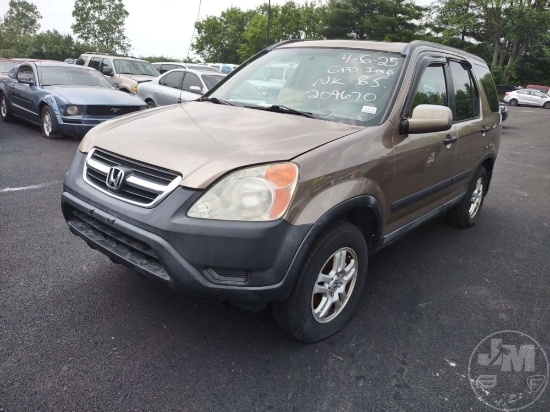 2004 HONDA CR-V VIN: SHSRD78854U209670