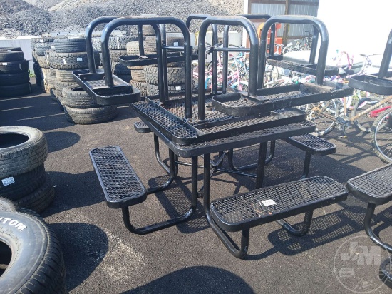 2 STEEL PICNIC TABLES