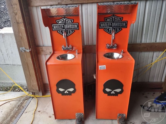 2 HARLEY DAVIDSON HAND WASHING STATIONS PORTABLE