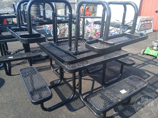 2 STEEL PICNIC TABLES