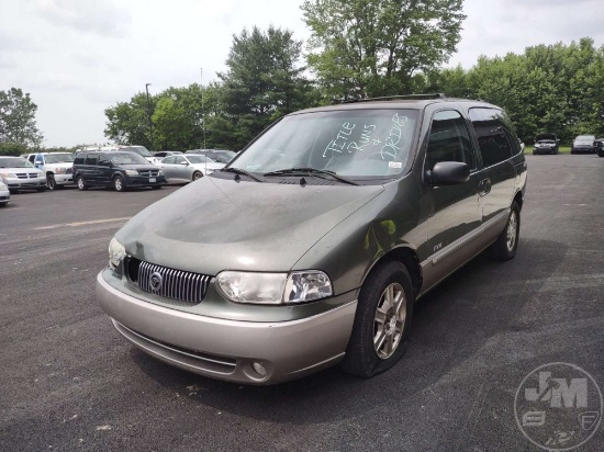 2001 MERCURY VILLAGER VIN: 4M2ZV14T81DJ02198