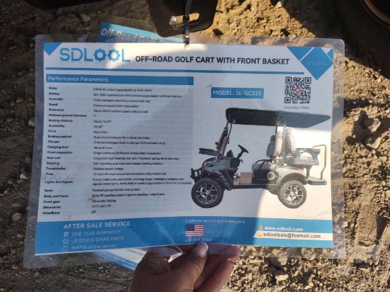 UNUSED 2026 SDLOOL SL-GC22S SN: K-YYGEF22S2606105 4-SEATER GOLF CART