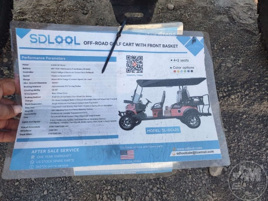UNUSED 2026 SDLOOL SL-GC42S SN: JK-YYGEF42S260656 6-SEATER GOLF CART