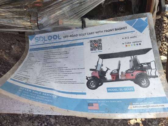UNUSED 2026 SDLOOL SL-GC42S SN: JK-YYGEF42S260658 6-SEATER GOLF CART