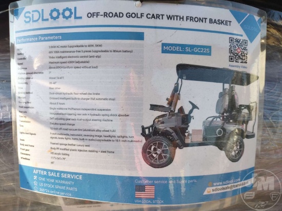 UNUSED 2026 SDLOOL SL-GC22S SN: K-YYGEF22S2606109 4-SEATER GOLF CART