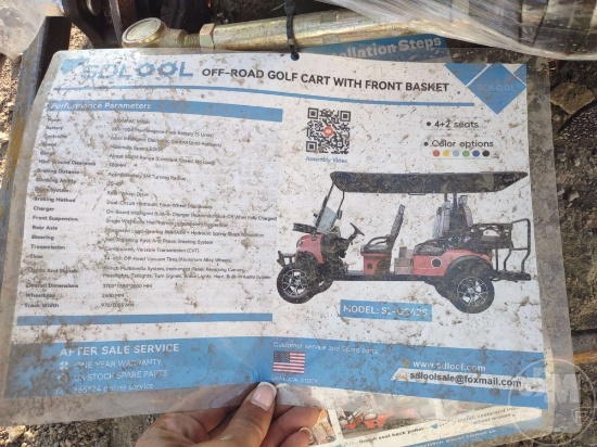 UNUSED 2026 SDLOOL SL-GC42S SN: JK-YYGEF42S260655 6-SEATER GOLF CART