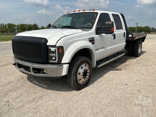 2008 FORD F-450 LARIAT SINGLE AXLE CREW CAB VIN: 1FTXW42R48EA53279