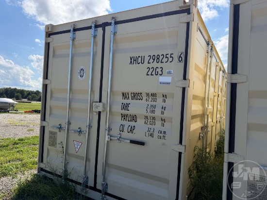 2026 XHCU 20' HIGH CUBE CONTAINER SN: XHCU2982556