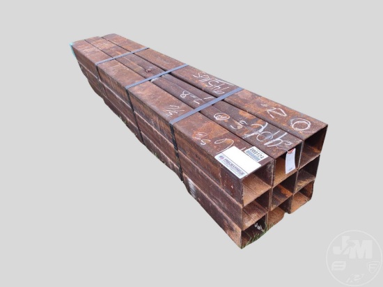 9 PIECES HOT ROLLED 6" X 6" SQ .188" 7.5