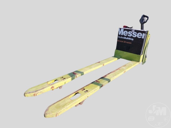 LIME-GREEN CLARK ELECTRIC WALKIE PALLET JACK.