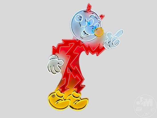 5’...... X 3½...’...... REDDY KILOWATT NEON SIGN FEATURING A