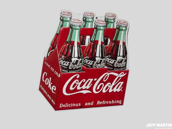 COCA-COLA TIN SIGN, 12" X 13"