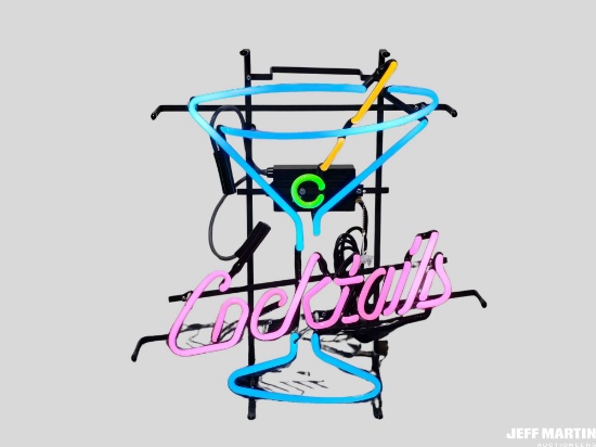 MARTINI GLASS NEON SIGN, 20" X 23"