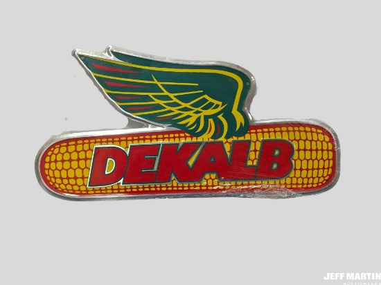 DEKALB TIN SIGN, 23" X 12"