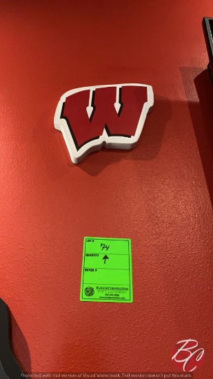 Wisconsin "W" Badger Decor (See Picture)