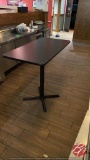 Wood High Top Bar Tables W/ Heavy Duty Bases 48