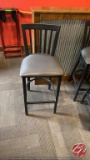 Oak Street Black Frame Padded Bar Stools