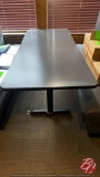 Wood (Black) Tables W/ (2)Heavy Duty Bases 72