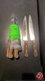 Stainless Steel Carving Knives W/ Wood Handles