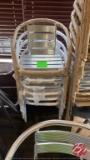 NEW BFM Chrome Outside Patio Bucket Chairs