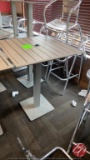Metal Outside Patio High Top Tables 31-1/2