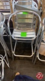 BFM Chrome Outside Patio High Top Bucket Chairs