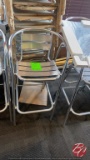 BFM Chrome Outside Patio High Top Bucket Chairs