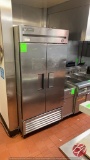 True T-35F Stainless 2-Door Freezer W/ Casters