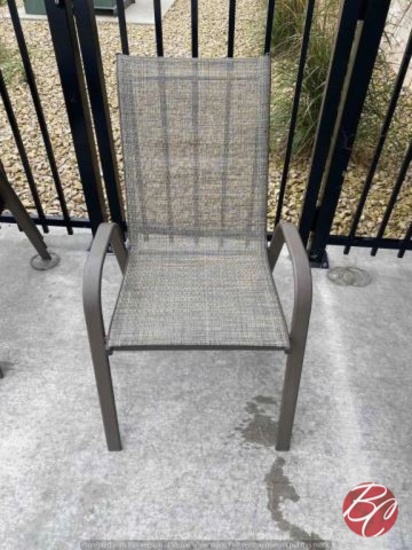 Metal Brown Outside Patio Chairs