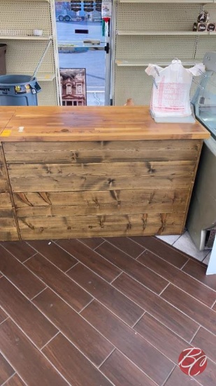 Solid Wood Counter 54"x25"x36"