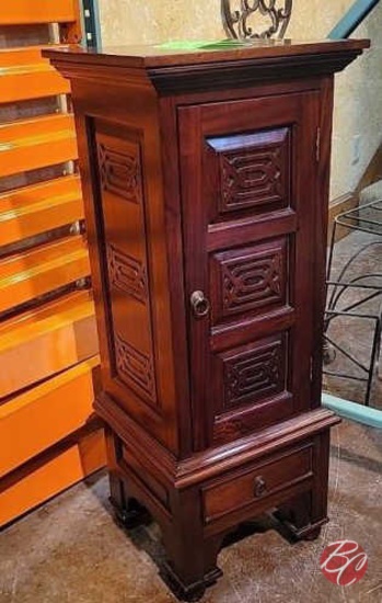 NEW Indonesia Hand Carved Storage Cabinet 16"