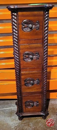 NEW Indonesia Hand Carved Storage Cabinet 15"