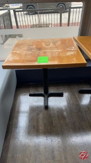 Solid Wood Restaurant Table W/ Heavy Duty Base 30"