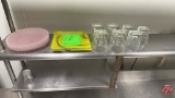 Assorted Lot Of Glass Plates & Glasses (One Money)