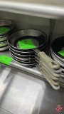 Aluminum Frying Pans W/ Rubber Handles 10-1/2