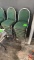 Metal Frame Green Padded Stacking Chairs