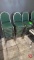 Metal Frame Green Padded Stacking Chairs