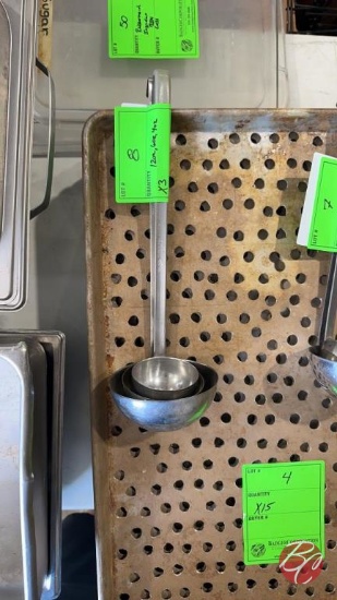 Stainless Steel Ladles 12oz, 6oz & 4oz