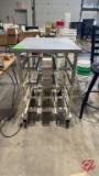 Aluminum #10 Can Rack W/ Casters