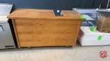 Custom Wood Portable Bar W/ Casters 66