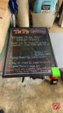 Metal Frame Plastic Special/Message Board