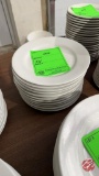 Cander White/Cream Round Dinner Plates 9