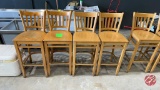 Wood High Top Bar Chairs