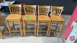 Wood High Top Bar Chairs
