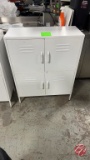 Metal 4-Door Storage Cabinet (White) 31-1/2