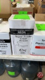 Choice Plastic Wrapped Assorted Neon Straws 8-3/4